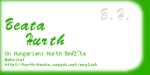 beata hurth business card